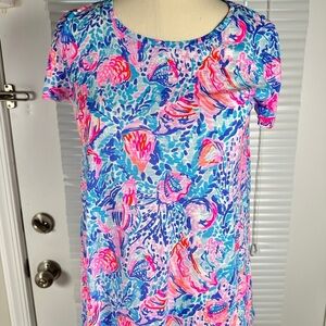 Lilly Pulitzer Women's Top in Blue and Pink (XS)